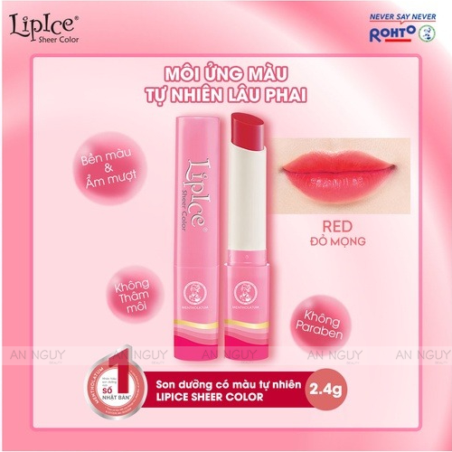 Son Dưỡng LipIce Sheer Color Giúp Môi Mềm Mịn 2.4gr