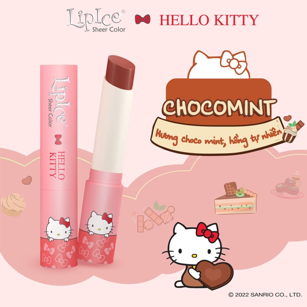 Son Dưỡng Có Màu LipIce Sheer Color Hello Kitty Dưỡng Ẩm Môi 2.4gr