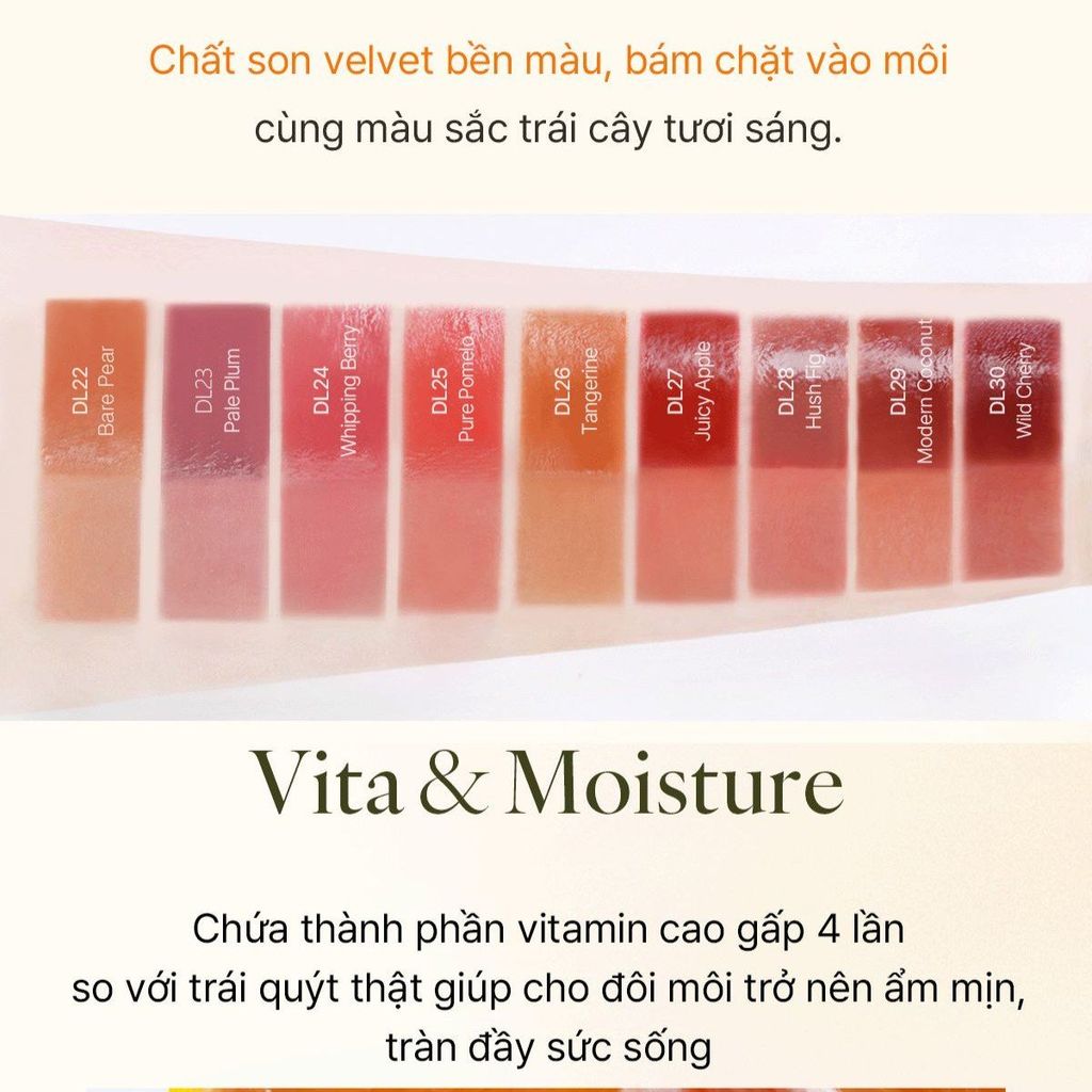 Son Kem Black Rouge Double Layer Over Velvet Sweet Tangerine (Ver 4) 4.1g