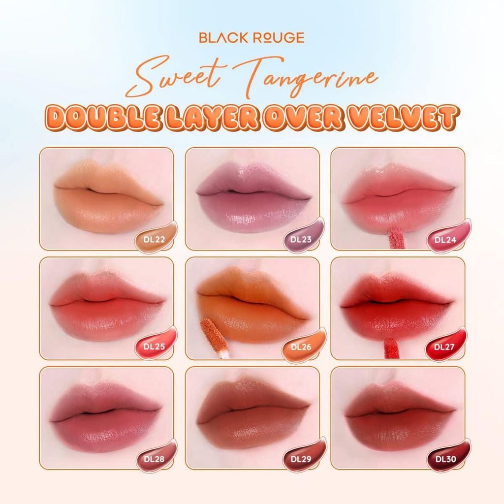 Son Kem Black Rouge Double Layer Over Velvet Sweet Tangerine (Ver 4) 4.1g