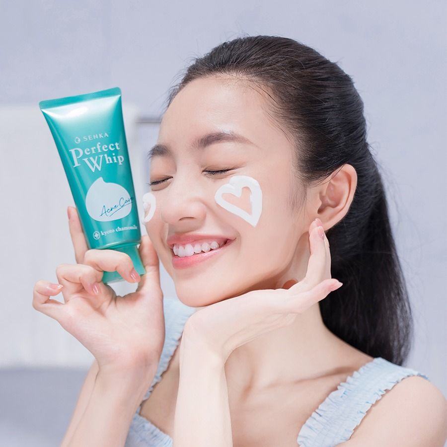 Sữa Rửa Mặt Senka Acne Perfect Whip Acne Care Ngăn Ngừa Mụn 100gr