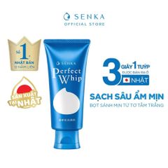 Sữa Rửa Mặt Senka Tạo Bọt Perfect Whip Facial Foam Wash Làm Sạch Sâu, Dưỡng Ẩm 120g