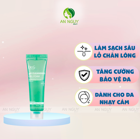 Gel Rửa Mặt Tạo Bọt Dr.G pH Cleansing Gel Foam Cho Da Nhạy Cảm