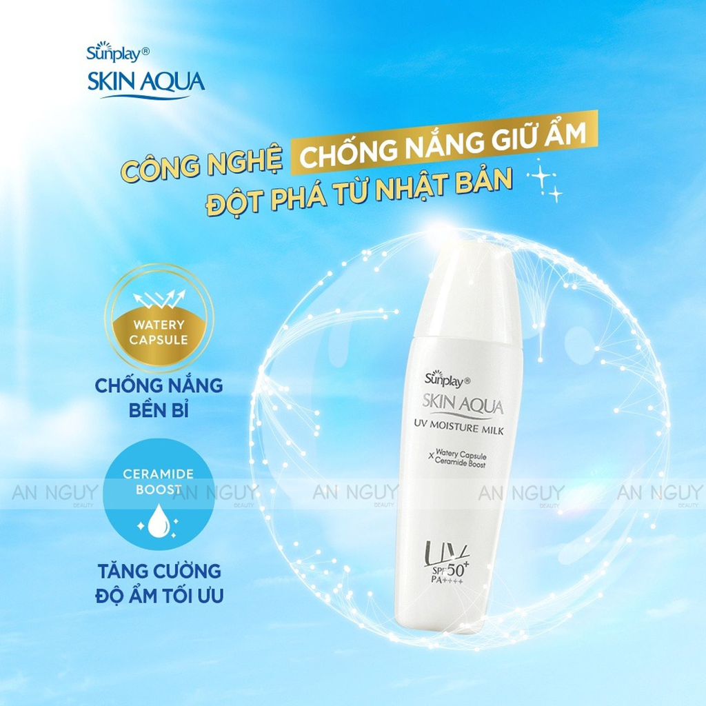 Sữa Chống Nắng Dưỡng Da Ẩm Mịn Skin Aqua UV Moisture Milk SPF50+ PA++++ 25g