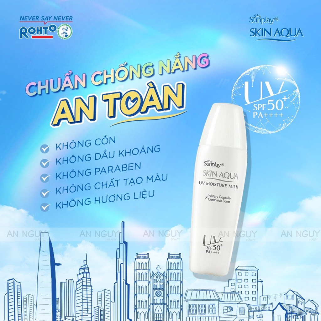 Sữa Chống Nắng Dưỡng Da Ẩm Mịn Skin Aqua UV Moisture Milk SPF50+ PA++++ 25g