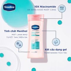 Sữa Dưỡng Thể Vaseline Healthy White Fresh & Bright Cooling UV Gel Lotion Làm Dịu Mát Da