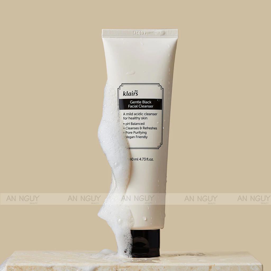 Sữa Rửa Mặt Klairs Gentle Black Facial Cleanser Dưỡng Ẩm, Dịu Nhẹ, Sạch Sâu 140ml