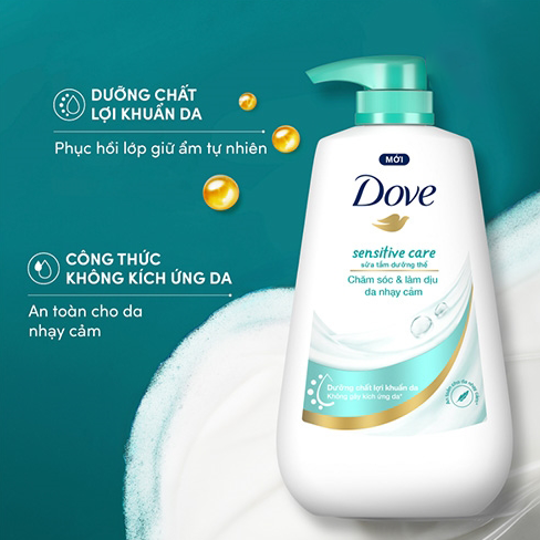 Sữa Tắm Dove Body Wash Dưỡng Thể, Làm Sạch Da Dịu Nhẹ 500g