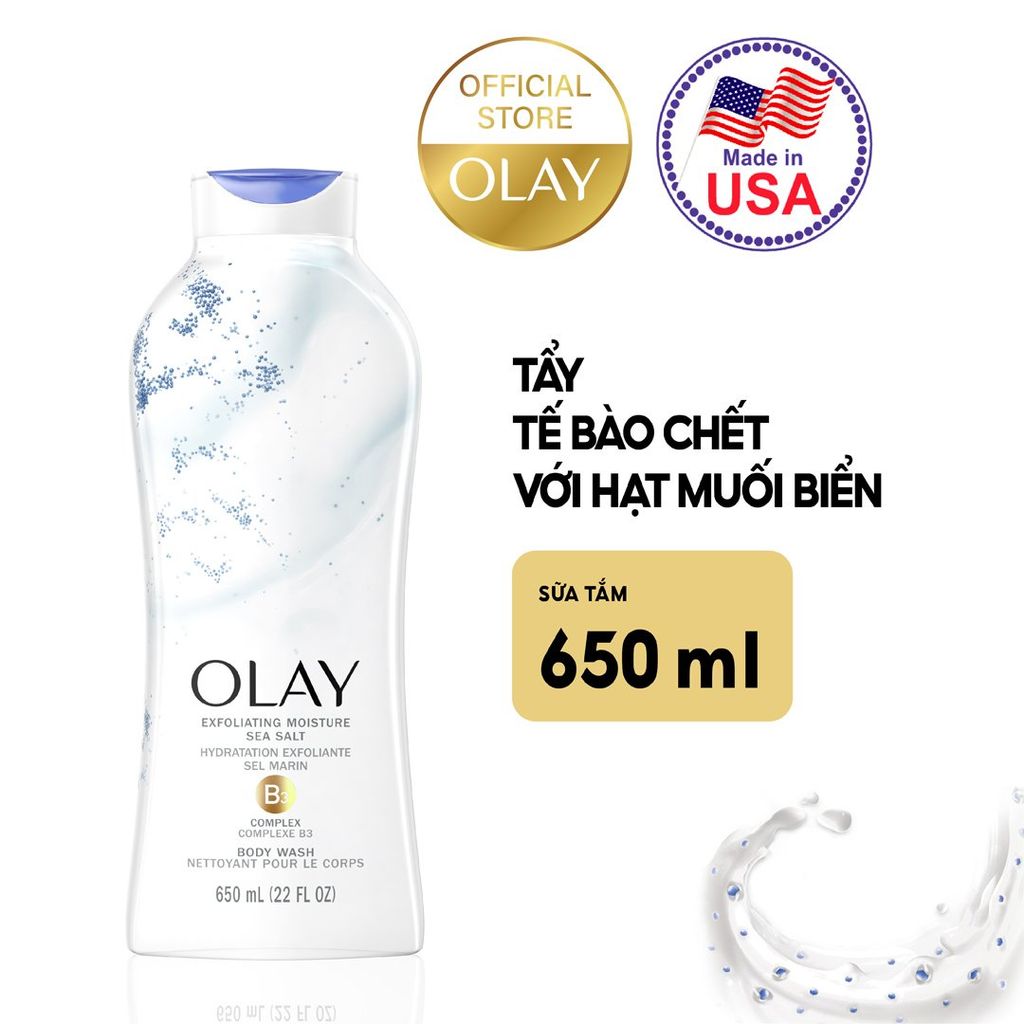 Sữa Tắm Olay Body Wash Lưu Hương Thơm Lâu 650ml (Hàng Mỹ Nhập Khẩu)