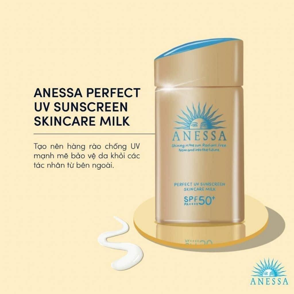 Sữa Chống Nắng Anessa Perfect UV Sunscreen Skincare Milk SPF50+ PA++++ Dưỡng Da Kiềm Dầu