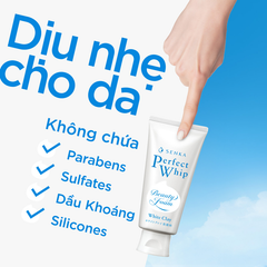Sữa Rửa Mặt Senka Perfect White Clay Sạch Sâu, Dưỡng Da Sáng Mịn 120g