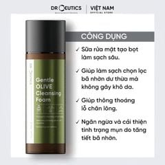 Sữa Rửa Mặt DrCeutics Gentle Olive Cleansing Foam 150ml