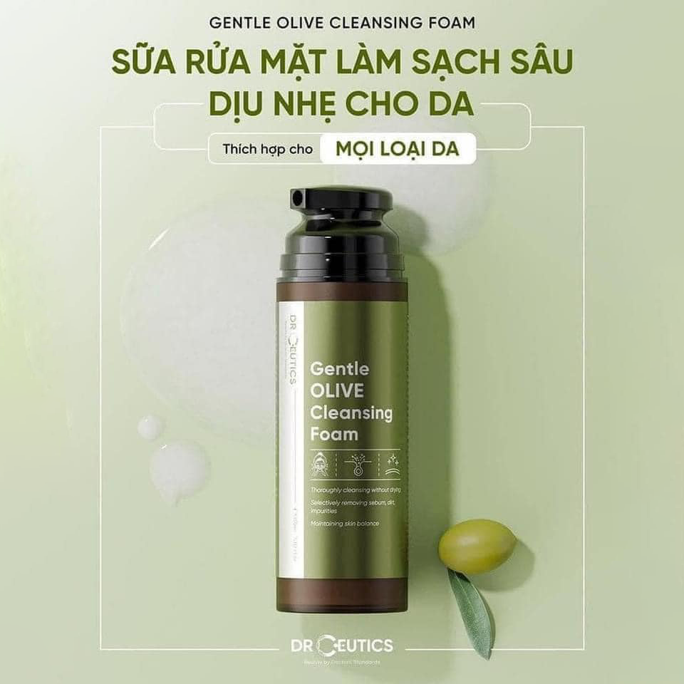 Sữa Rửa Mặt DrCeutics Gentle Olive Cleansing Foam 150ml