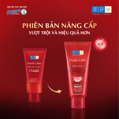 Sữa Rửa Mặt Hada Labo Pro Aging Retinol B3 Cleanser Cải Thiện Lão Hoá Da 80g