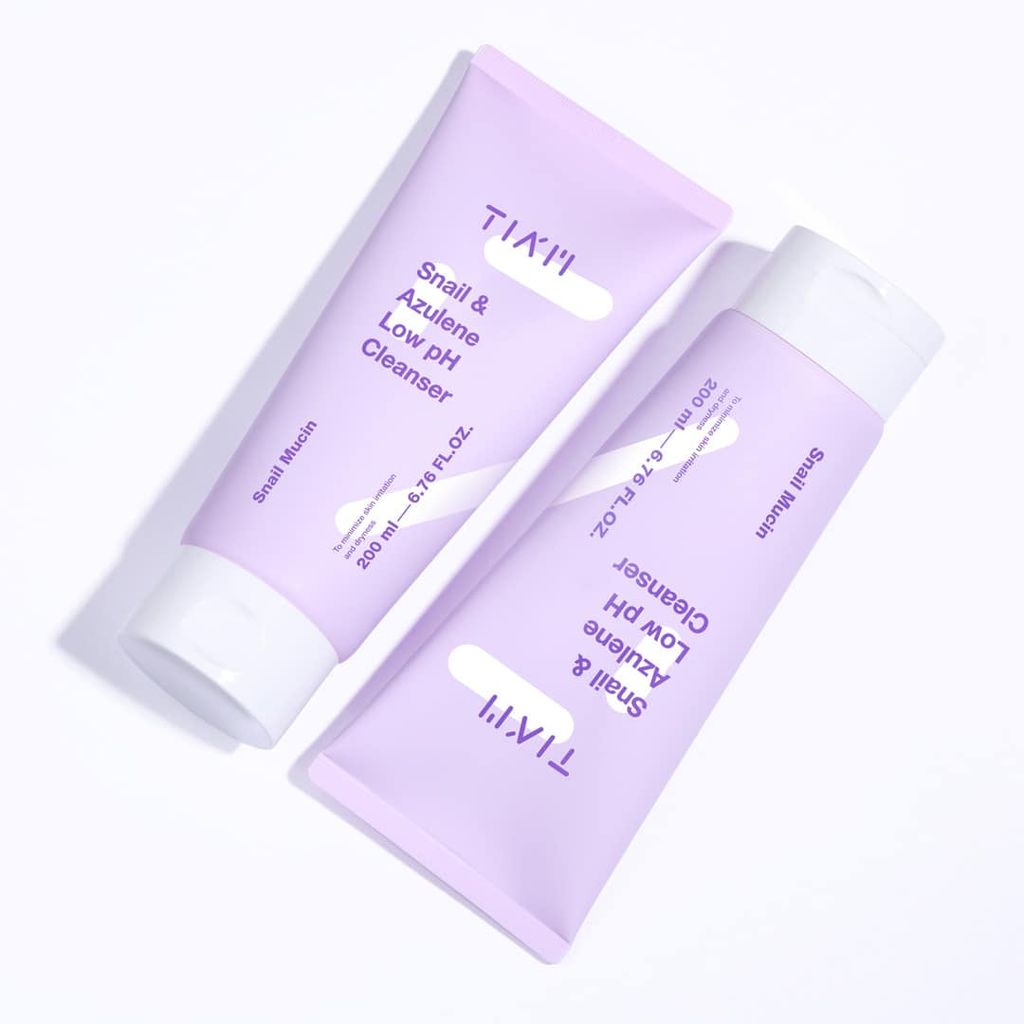 Sữa Rửa Mặt Tia'm Snail & Azulene Low PH Cleanser Làm Sạch Dịu Nhẹ