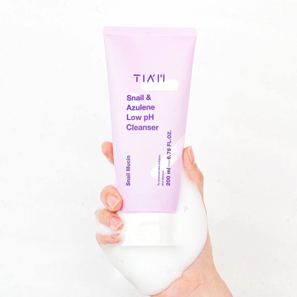 Sữa Rửa Mặt Tia'm Snail & Azulene Low PH Cleanser Làm Sạch Dịu Nhẹ