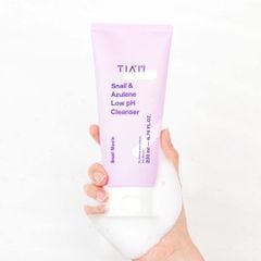 Sữa Rửa Mặt Tia'm Snail & Azulene Low PH Cleanser Làm Sạch Dịu Nhẹ
