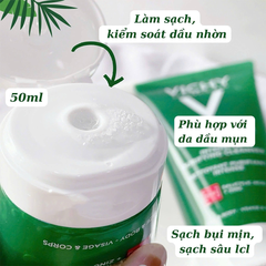 Sữa Rửa Mặt Vichy Normaderm Intensive Purifying Cleanser Dành Cho Da Mụn, Nhạy Cảm 50ml