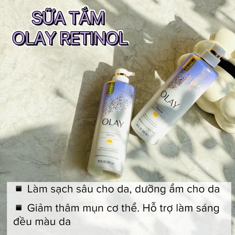 Sữa Tắm Olay Retinol 24h Moisturizing Body Wash 591ml