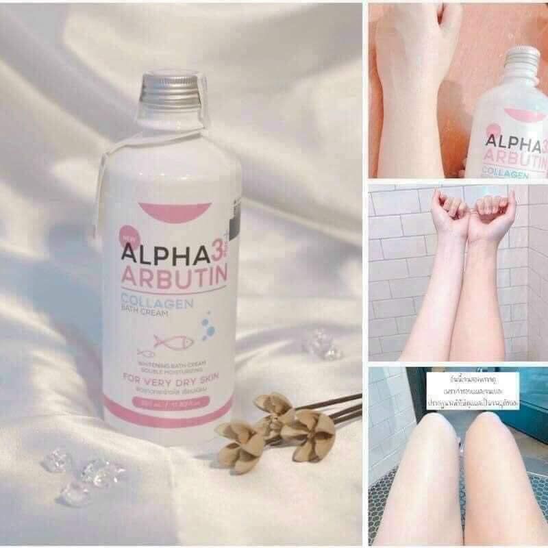 Sữa Tắm Trắng Da Alpha Arbutin 3 Plus Collagen Bath Cream Làm Trắng Da 350ml