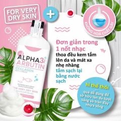 Sữa Tắm Trắng Da Alpha Arbutin 3 Plus Collagen Bath Cream Làm Trắng Da 350ml