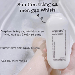Sữa Tắm Whisis Body Wash Dưỡng Da Sáng Khỏe 500ml (Tặng Kèm 1 Bông Tắm)