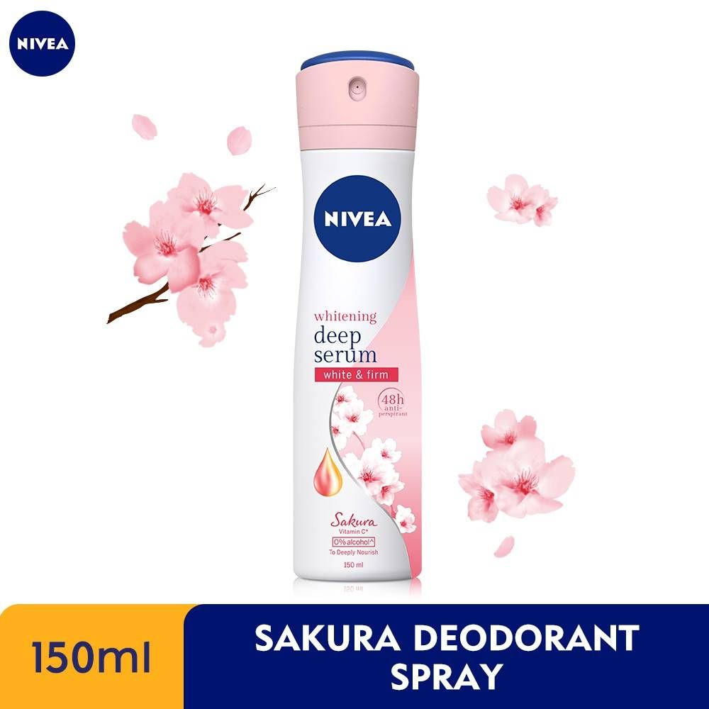 Xịt Ngăn Mùi Nivea Brightening Deep Serum Spray Dưỡng Sáng 150ml