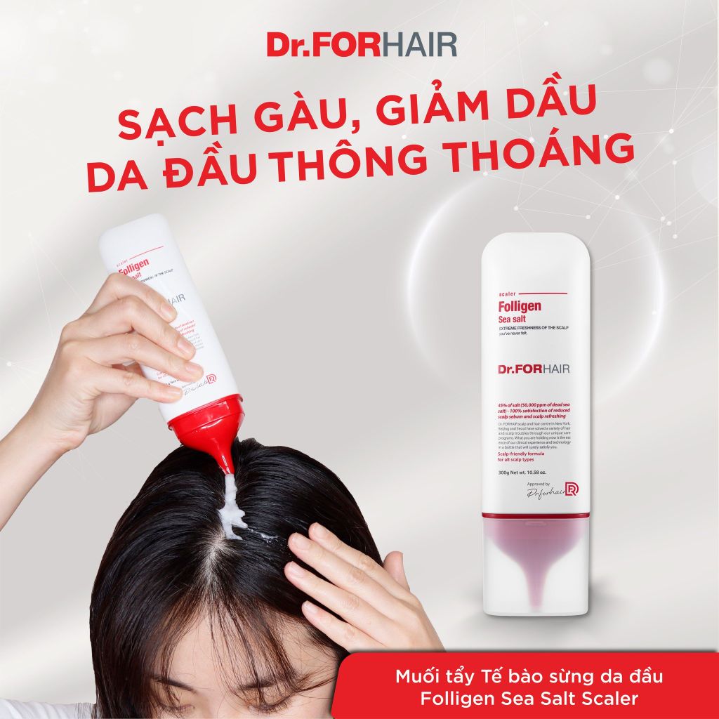 Tẩy Tế Bào Chết Da Đầu Dr.Forhair Folligen Sea Salt Scaler Giảm Gàu 50g