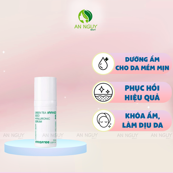 Tinh Chất Innisfree Green Tea Seed Hyaluronic Serum Dưỡng Ẩm Cho Da 10ml