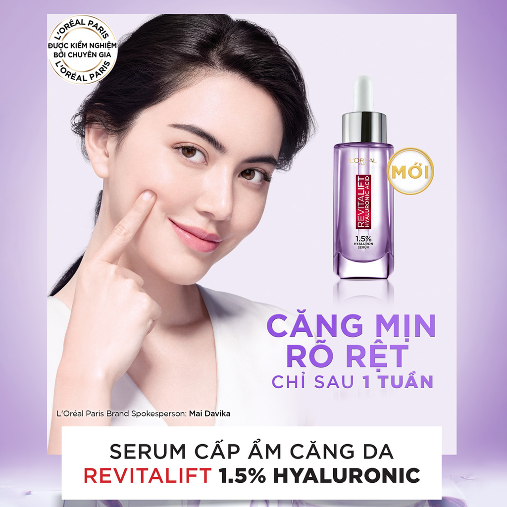Tinh Chất Cấp Nước L’Oreal Revitalift Hyaluronic Acid 1.5% Hyaluron Repluming Serum Dưỡng Sáng Da