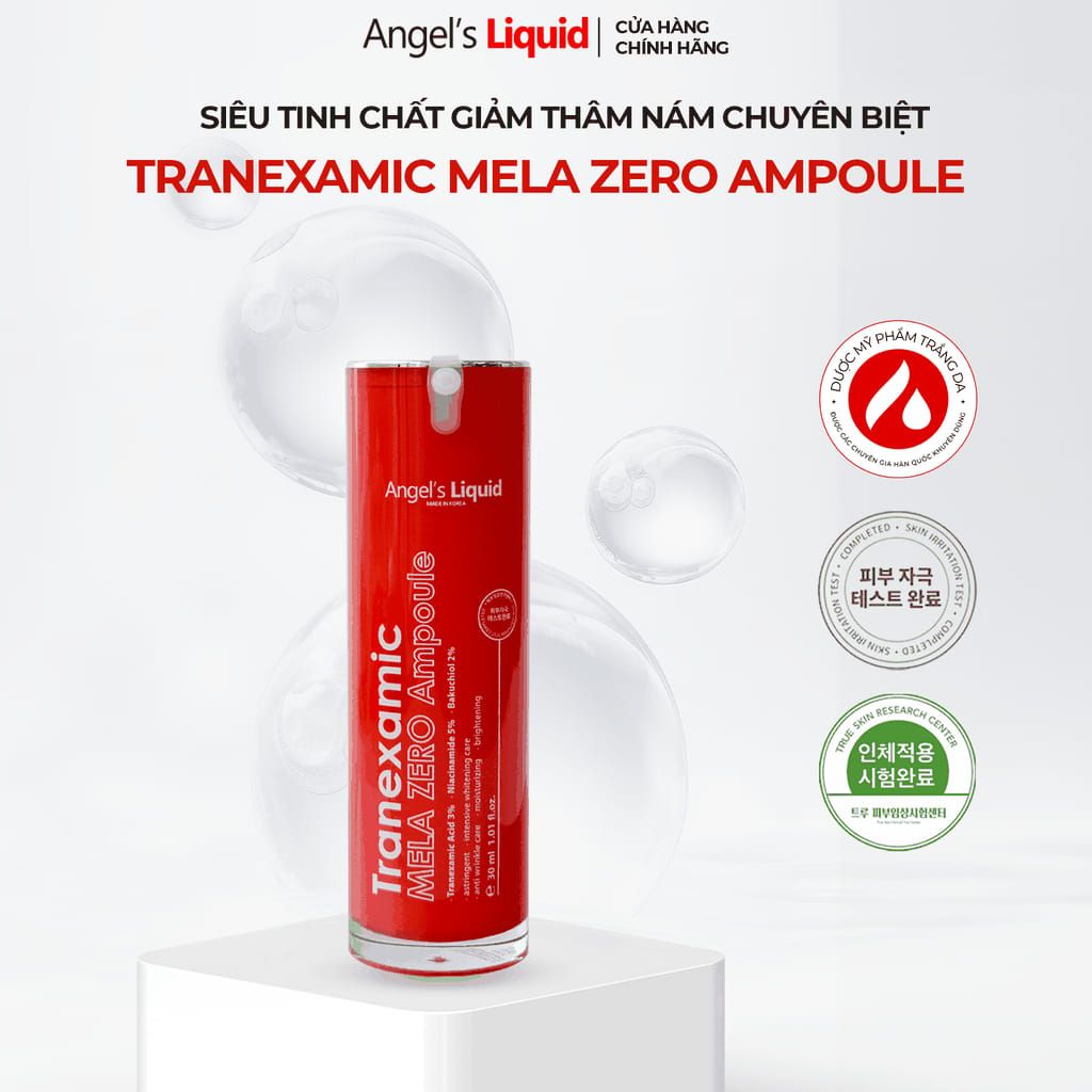 Tinh Chất Angel's Liquid Tranexamic Mela Zero Ampoule Giảm Thâm Nám Chuyên Biệt 30ml