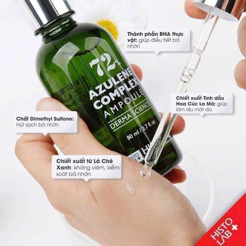 Tinh Chất Histolab 72% Azulene Complex Ampoule Kiểm Soát Dầu, Giảm Mụn 50ml