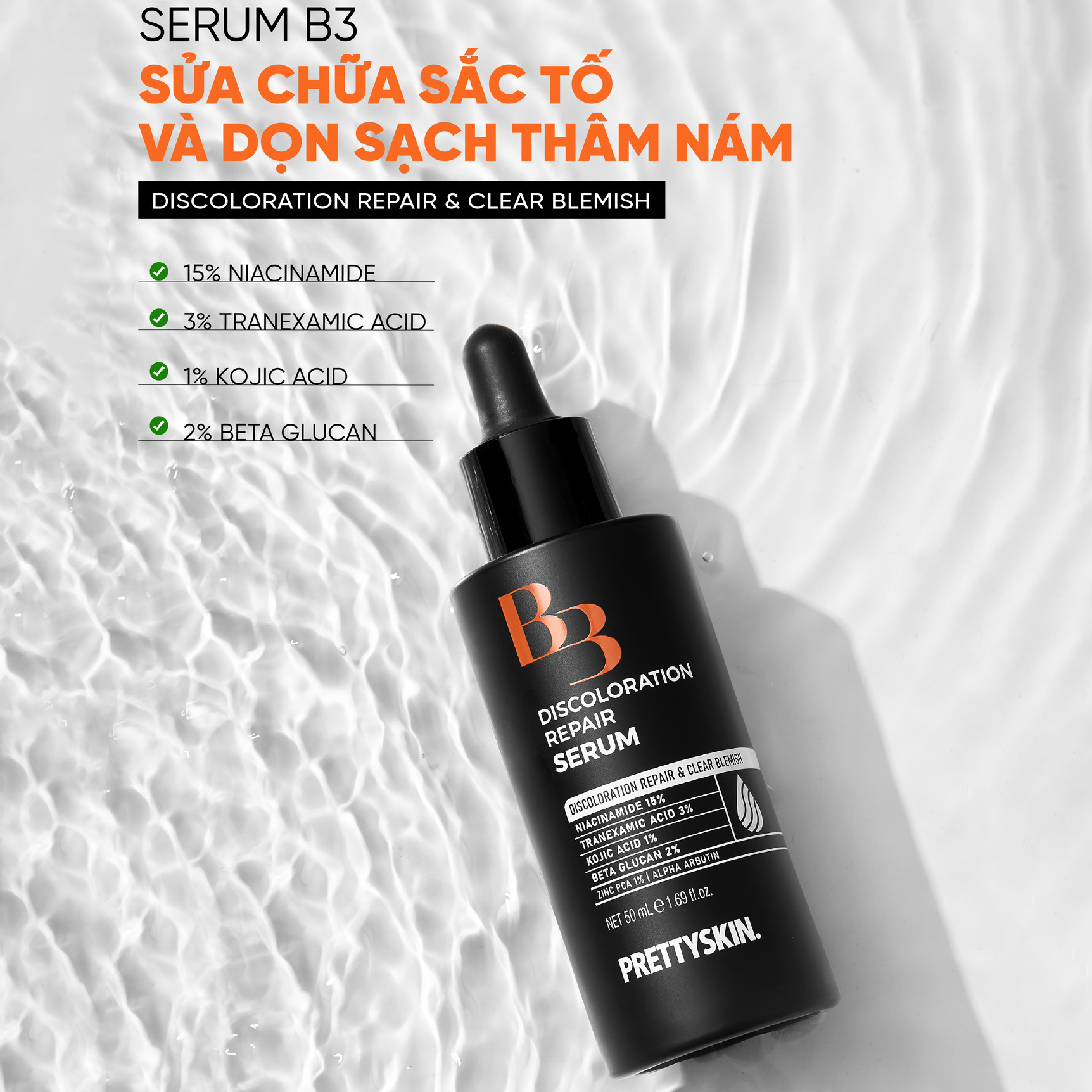 Tinh Chất PrettySkin B3 Discoloration Repair Serum Dưỡng Da Tinh Chất PrettySkin B3 Discoloration Repair Serum Dưỡng Da