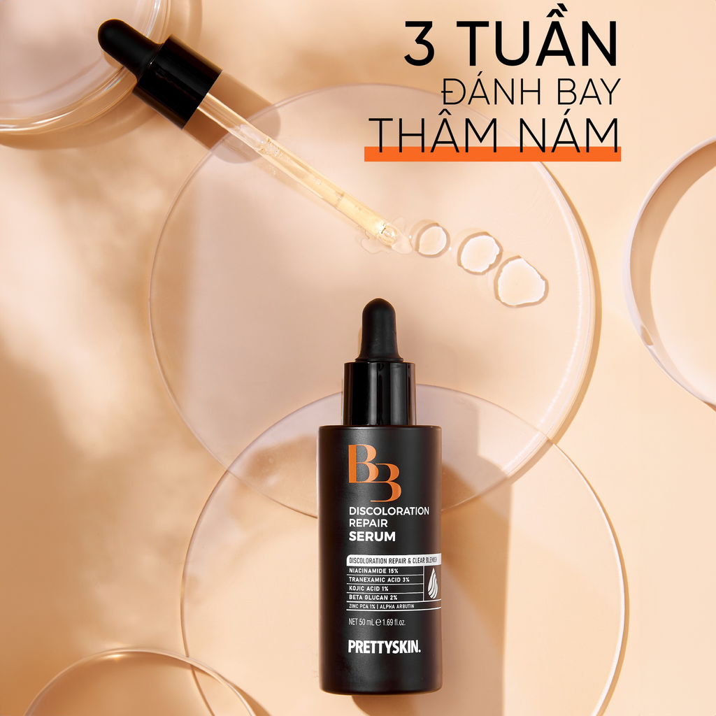 Tinh Chất PrettySkin B3 Discoloration Repair Serum Dưỡng Da Trắng Sáng