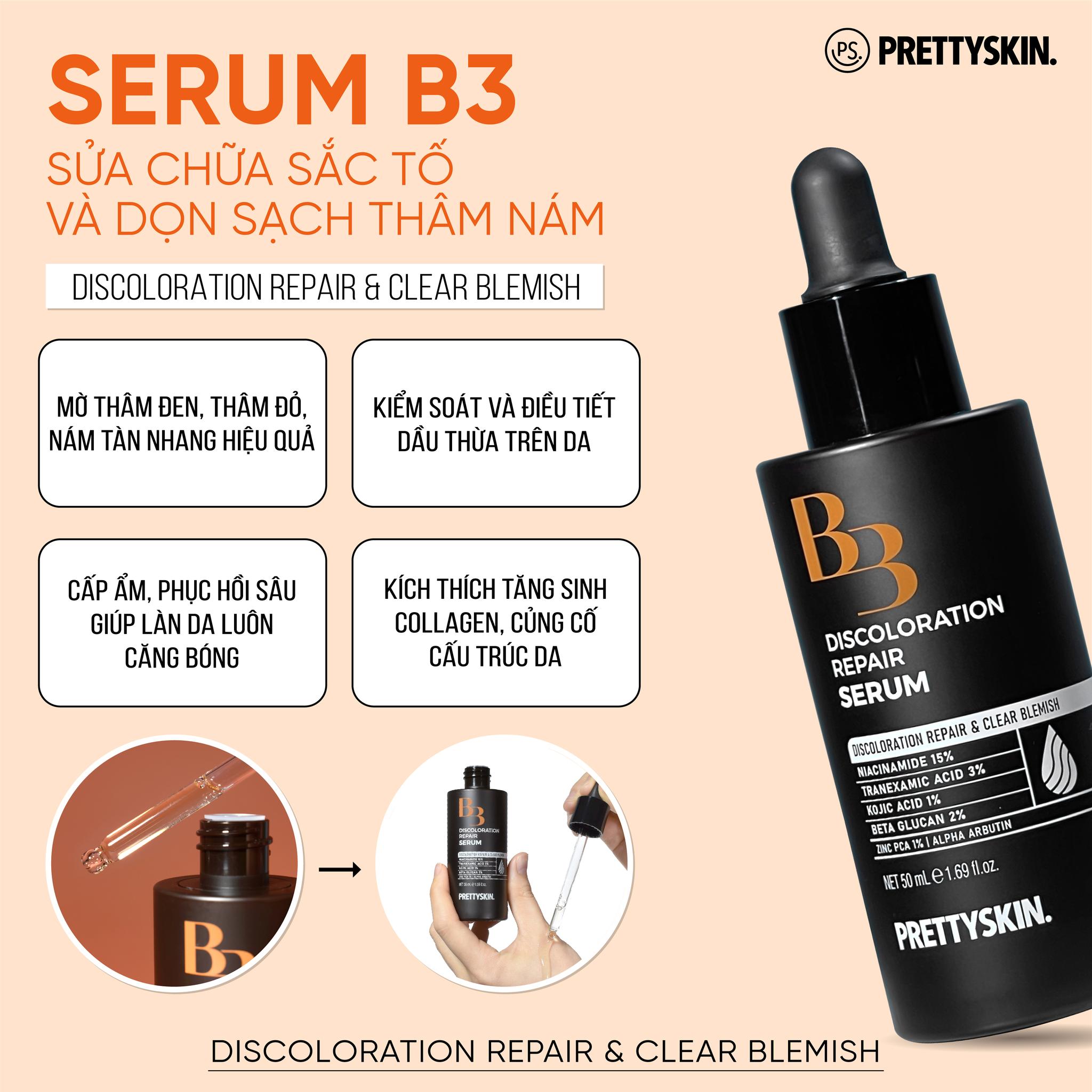Tinh Chất PrettySkin B3 Discoloration Repair Serum Dưỡng Da Tinh Chất PrettySkin B3 Discoloration Repair Serum Dưỡng Da