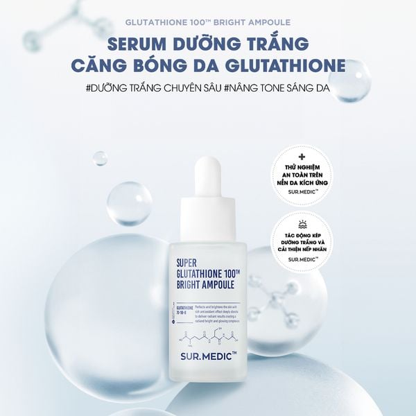 super glutathione 100 bright ampoule Tinh Chất Sur.Medic Dưỡng Trắng Da 32mlTinh Chất Sur.Medic Super Glutathione Bright Ampoule Dưỡng Trắng D – annguy.beauty 1g x 10ea Brightening brightening and hydrating eye cream Number of Vials:3 Vials (Non-Differentiated Results) Glutathione Injection in New