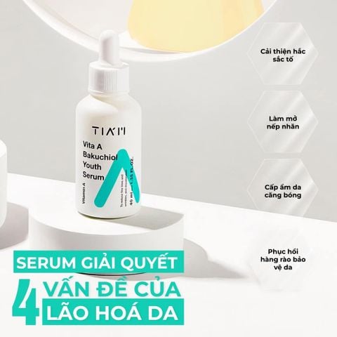 Tinh Chất Tia'm Vita A BakuChiol Youth Serum Chống Lão Hóa 40ml