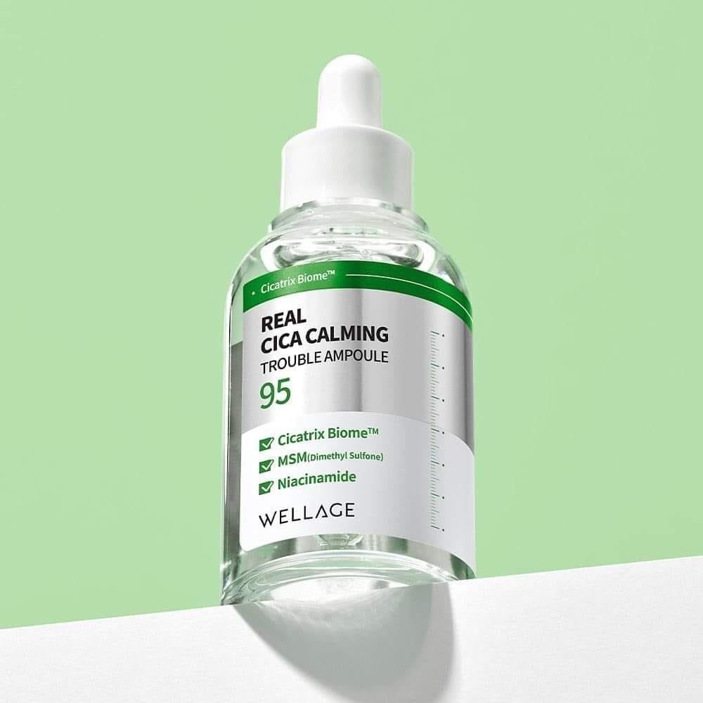 Tinh Chất Wellage Real Cica Calming 95 Trouble Ampoule Làm Dịu Da 50ml