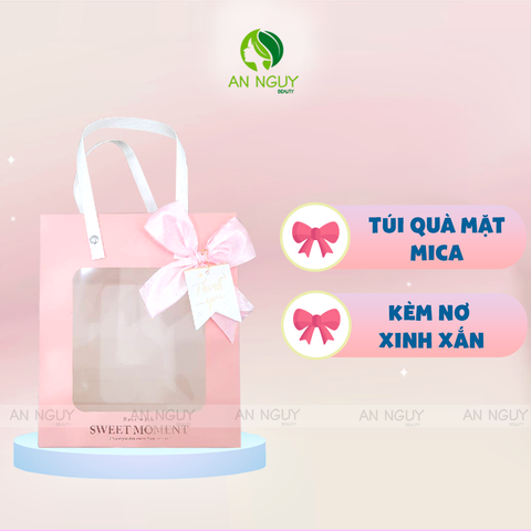 Túi Quà Mặt Mica Best Wish Sweet Moment Nhiều Kích Thước