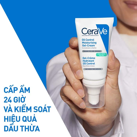 Kem Dưỡng CeraVe Oil Control Moisturising Gel-Cream For Combination To Oily Skin 52ml
