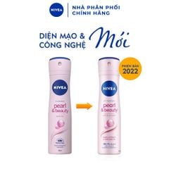 Xịt Ngăn Mùi Nivea Anti-Perspirant Pearl & Beauty 48H Spray Ngọc Trai Dưỡng Da Sáng Mịn 150ml