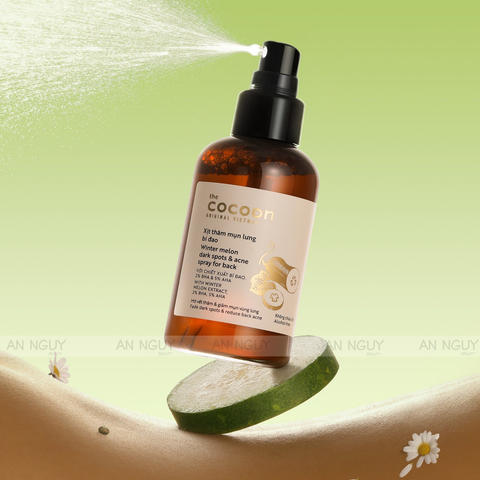 Xịt Thâm Mụn Lưng Cocoon Winter Melon Dark Spots & Acne Spray For Back Chiết Xuất Bí Đao 140ml