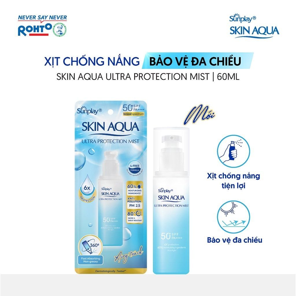 Xịt Chống Nắng Skin Aqua Ultra Protection Mist Bảo Vệ Đa Chiều 60ml