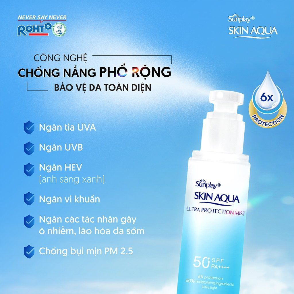 Xịt Chống Nắng Skin Aqua Ultra Protection Mist Bảo Vệ Đa Chiều 60ml
