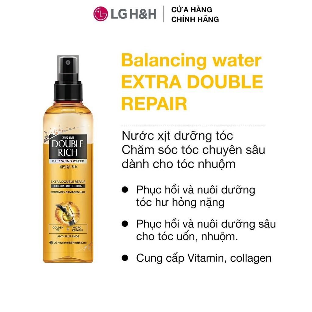 Xịt Dưỡng Tóc Double Rich Balancing Water Extra Double Repair Color Protection Phục Hồi Cho Tóc Nhuộm