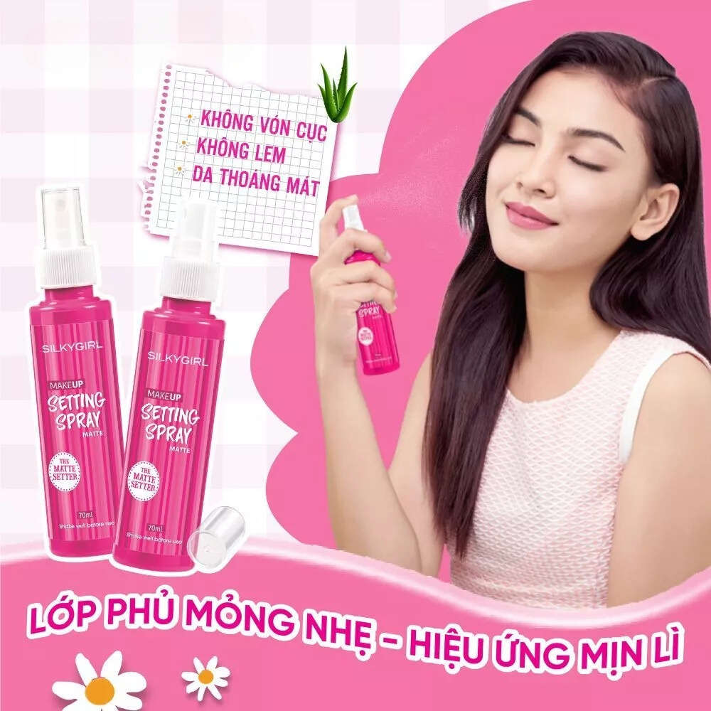 Xịt Khóa Nền Silkygirl Makeup Setting Spray 70ml