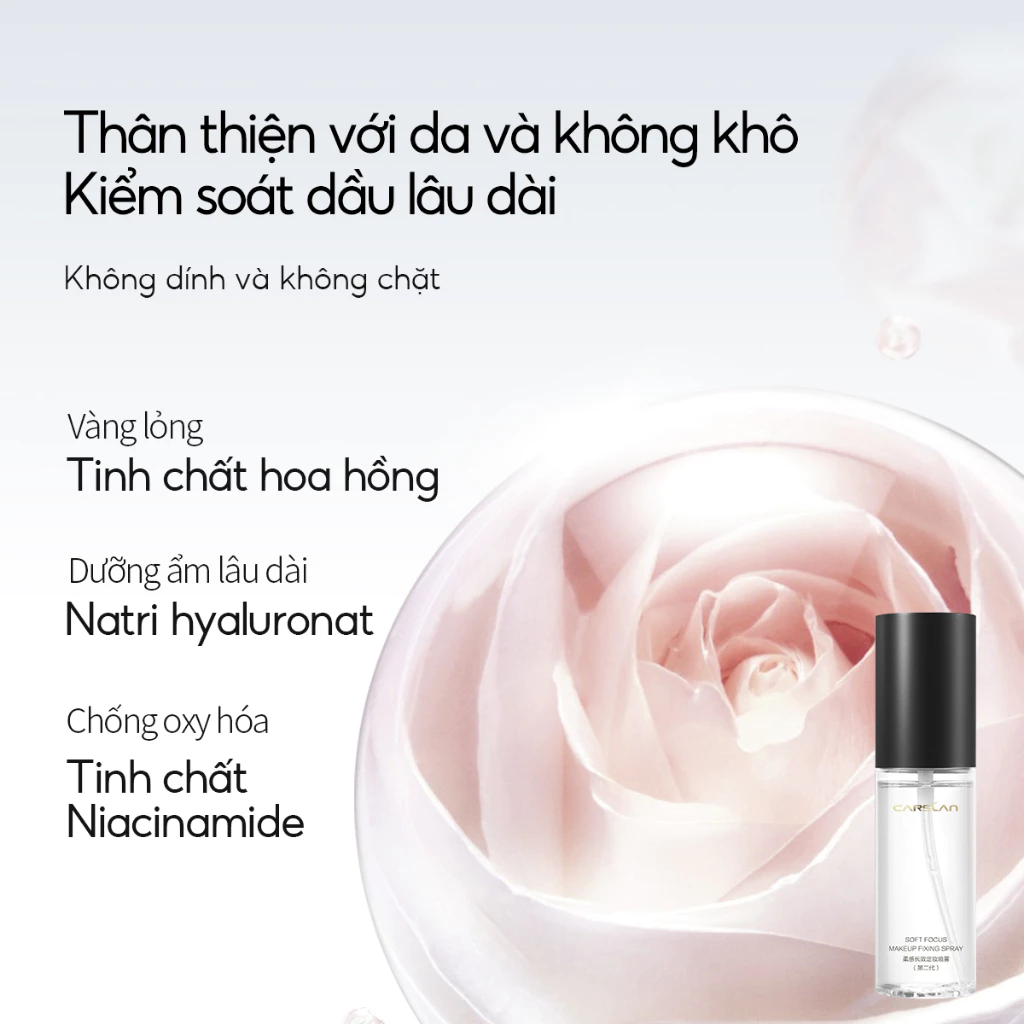 Xịt Khóa Nền Carslan Soft Focus Makeup Fixing Spray Giữ Makeup Lâu Trôi 50ml