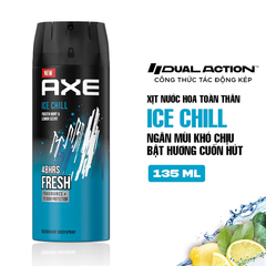 Xịt Khử Mùi Axe Lưu Hương Nước Hoa Dành Cho Nam 135ml
