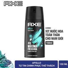 Xịt Khử Mùi Axe Lưu Hương Nước Hoa Dành Cho Nam 135ml