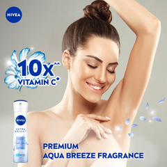 Xịt Khử Mùi Nivea Extra Bright Premium Fragrance Ngăn Mùi, Lưu Hương Thơm Lâu 150ml